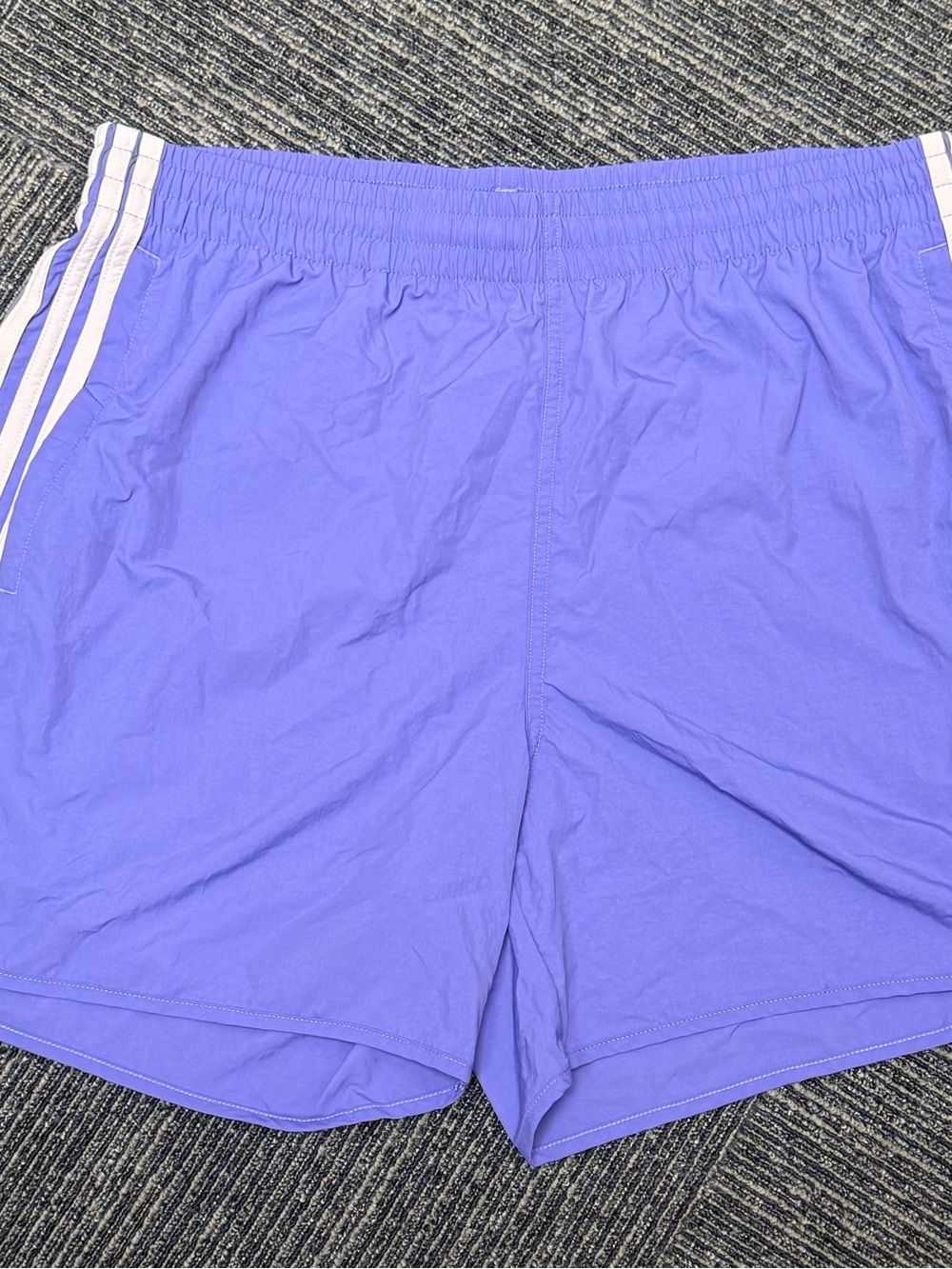 Adidas Sprinter Shorts - Men's Athletic Purple Shorts with White Side Stripes